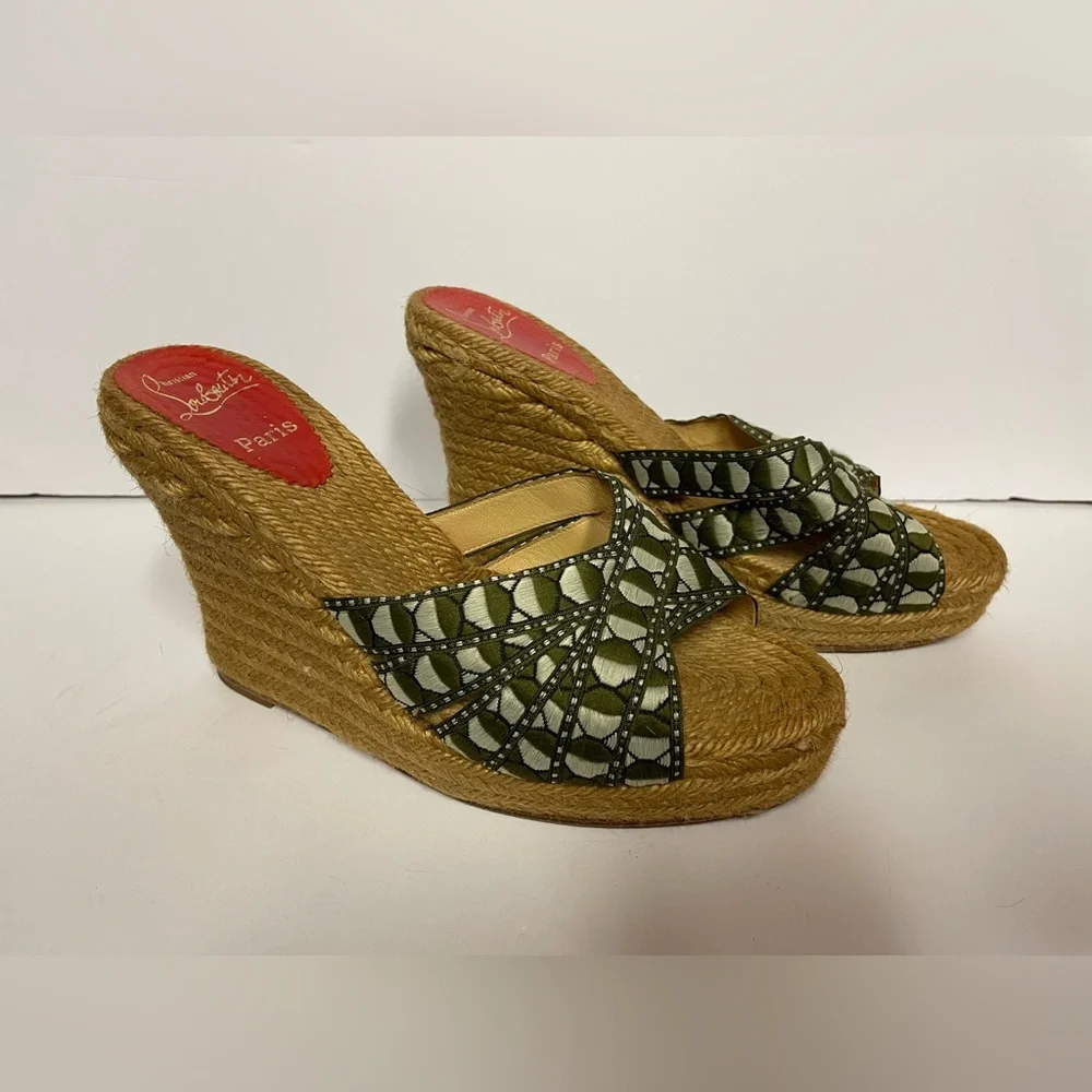 Christian Louboutin espadrille wedge